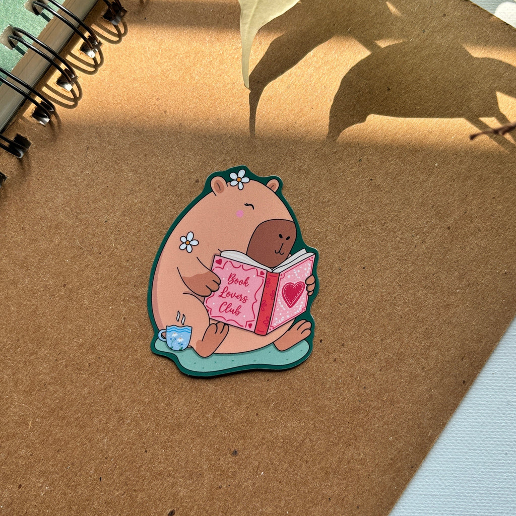 Cozy Capybara Reading