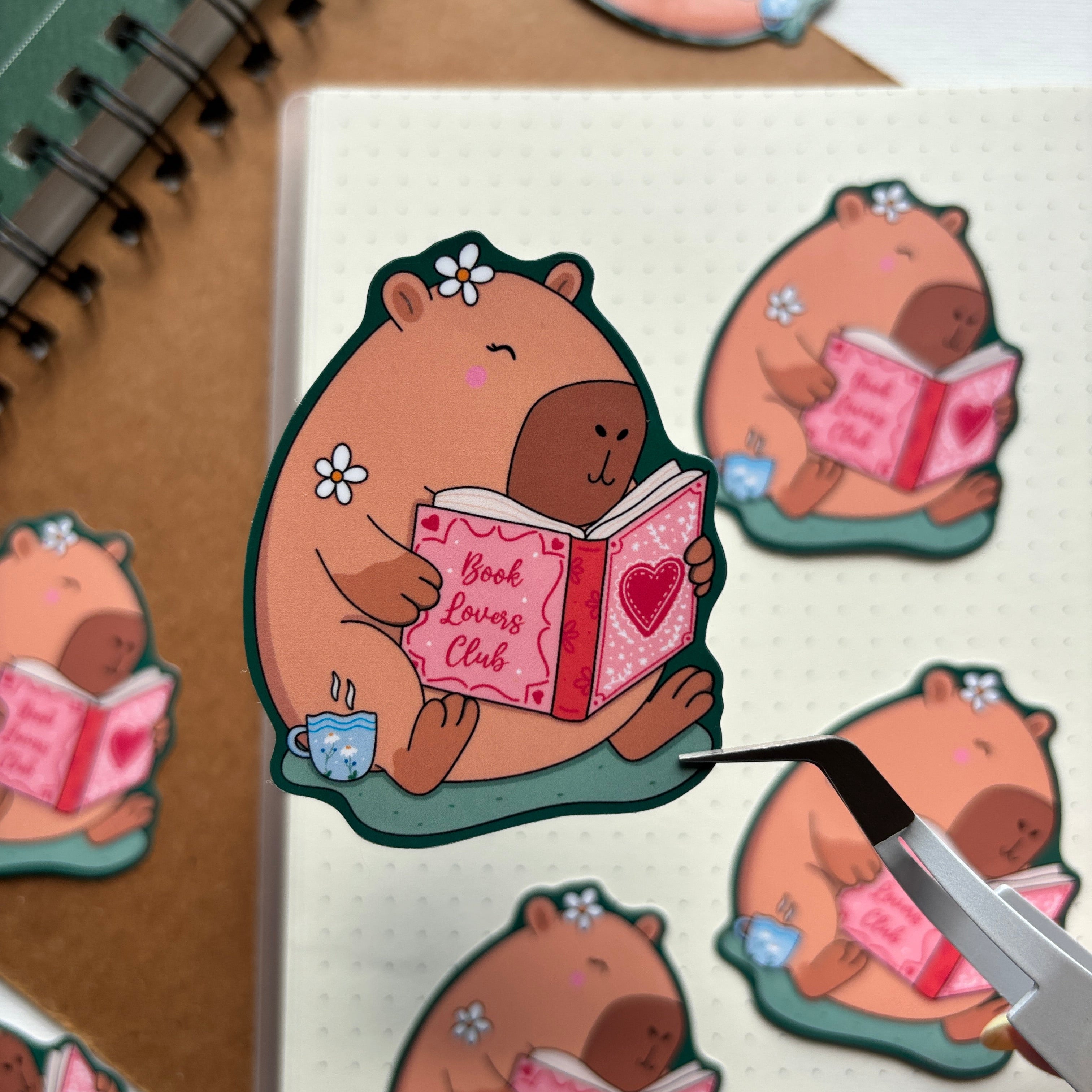 Cozy Capybara Reading