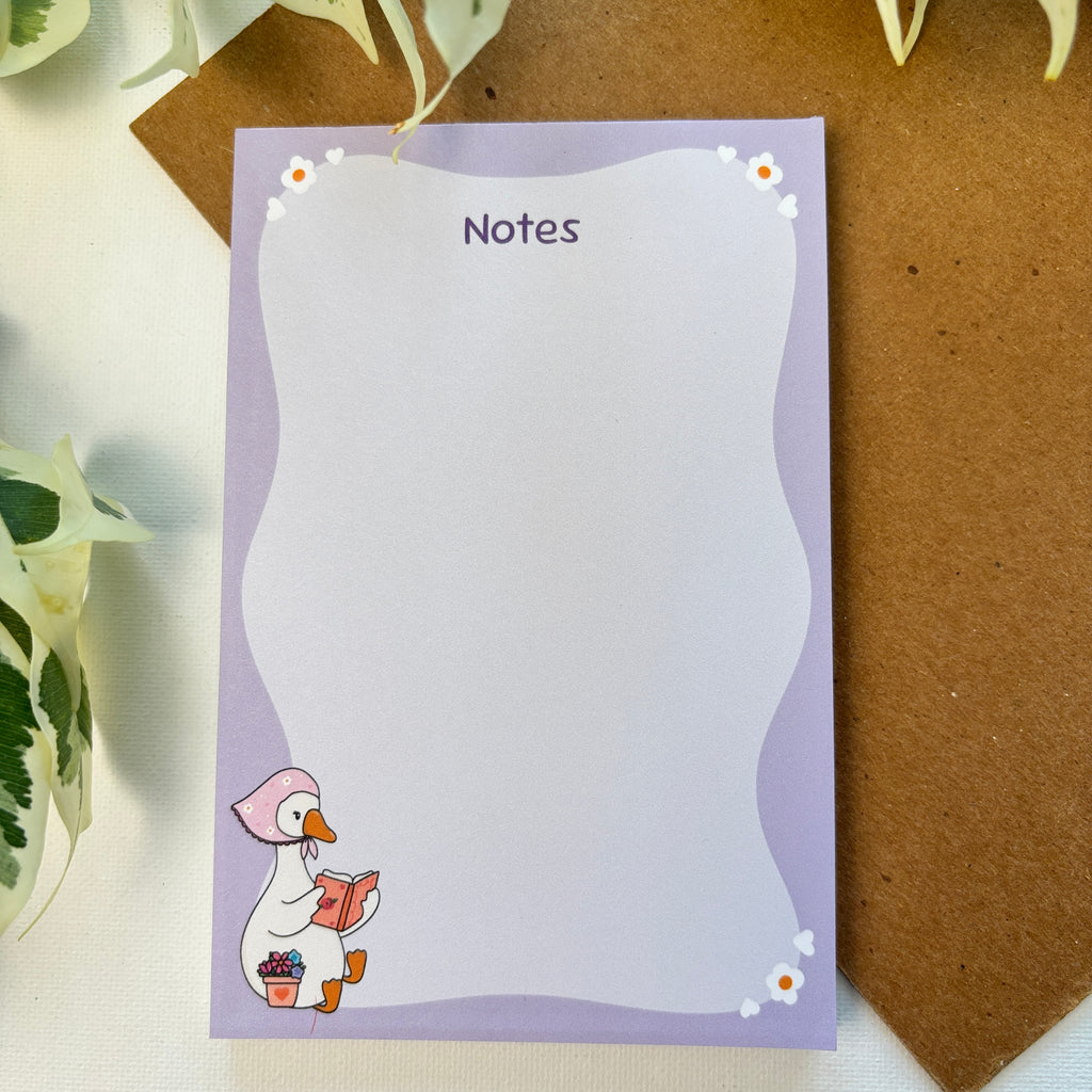 Lilac Goose Dreams Notepad