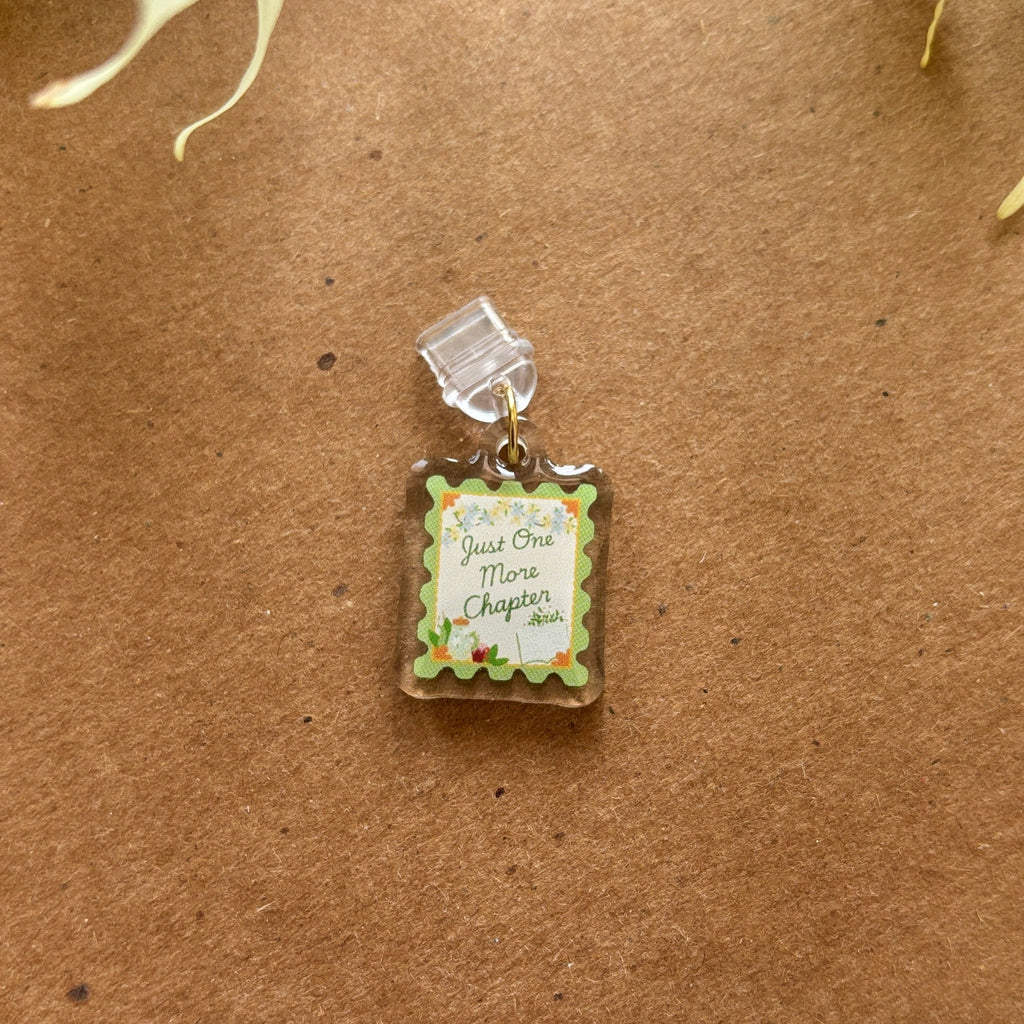 One More Chapter Stamp Card USB-C Dust Charm