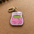 I'm Just a Girl Froggy Acrylic Keychain