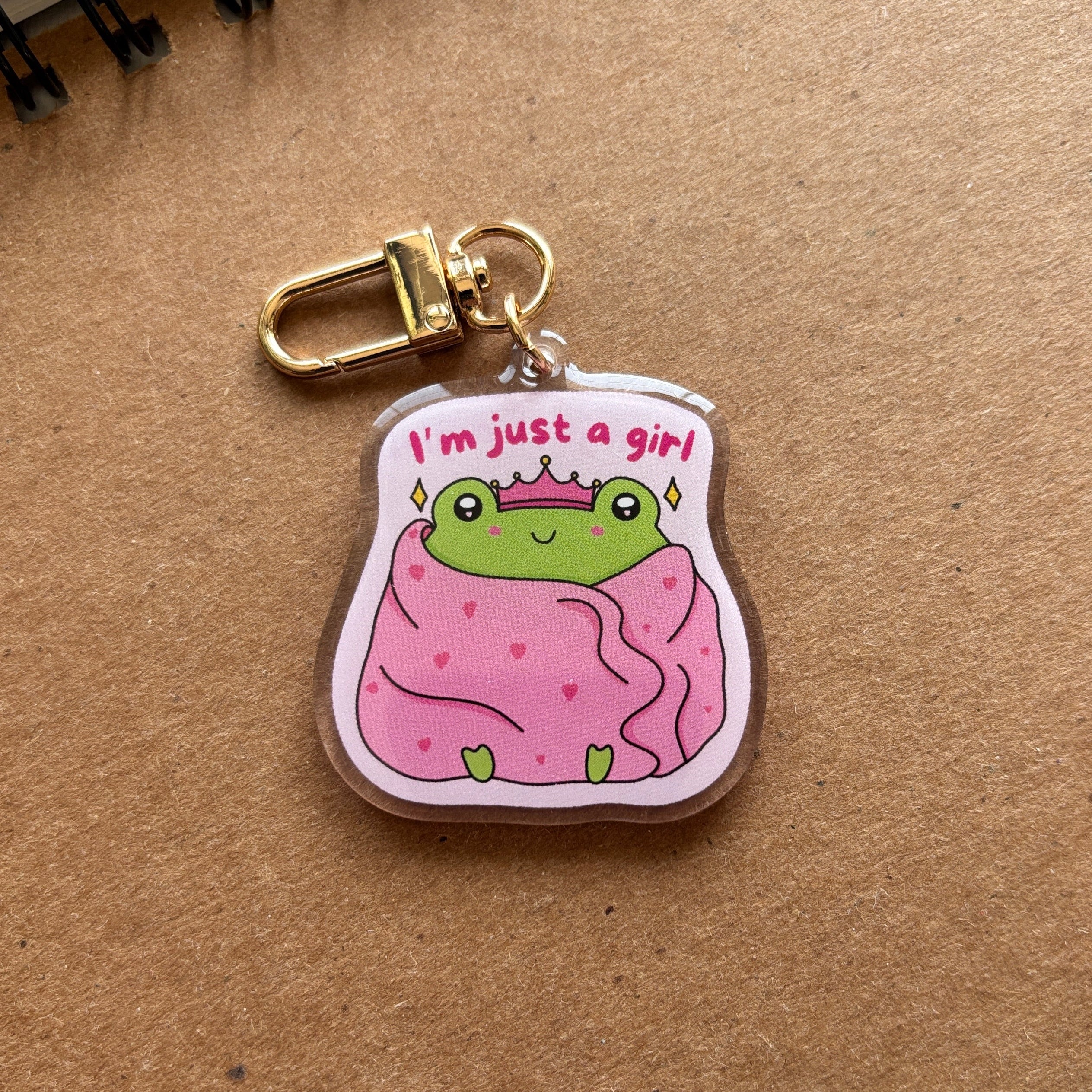 I'm Just a Girl Froggy Acrylic Keychain