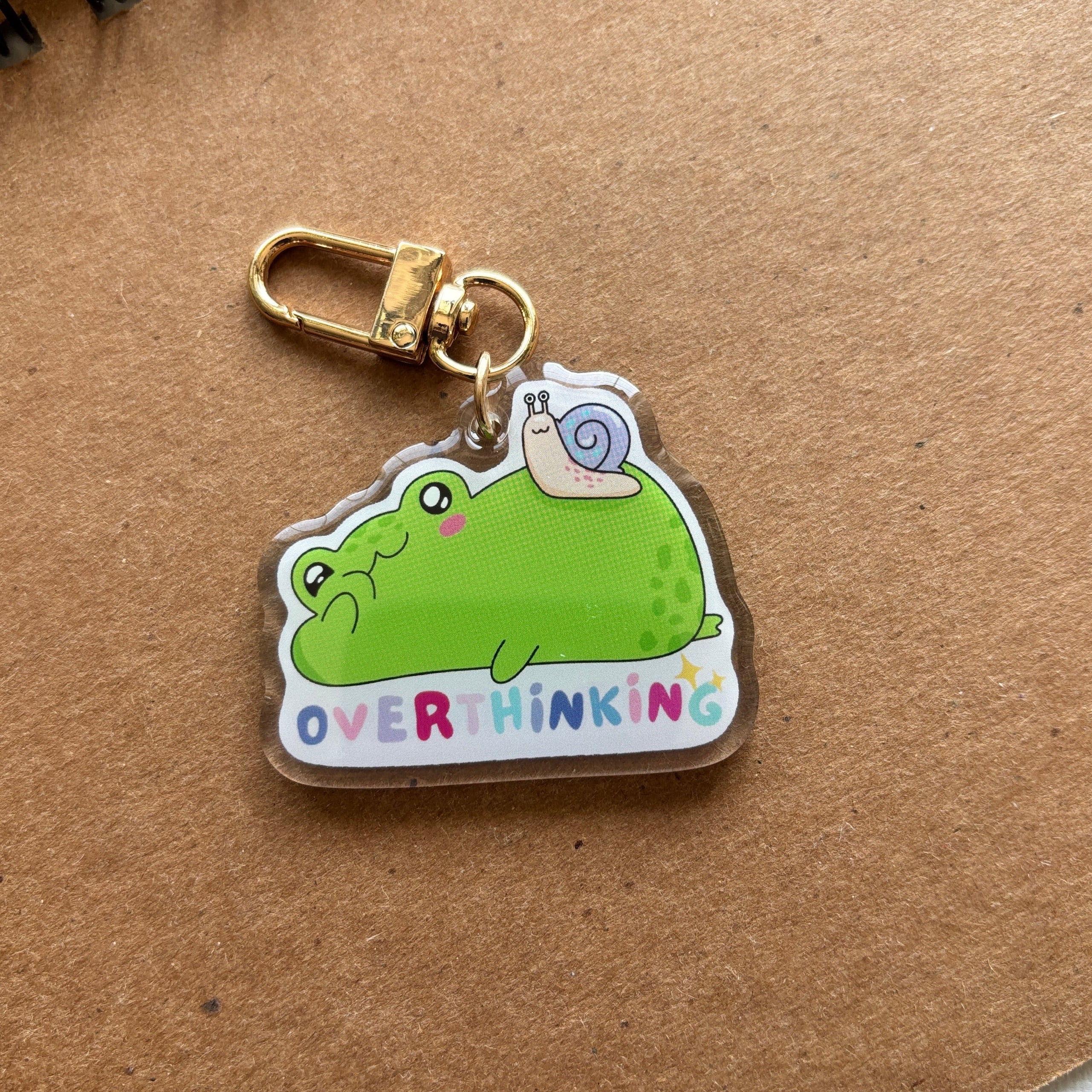 Overthinking Froggy Acrylic Keychain
