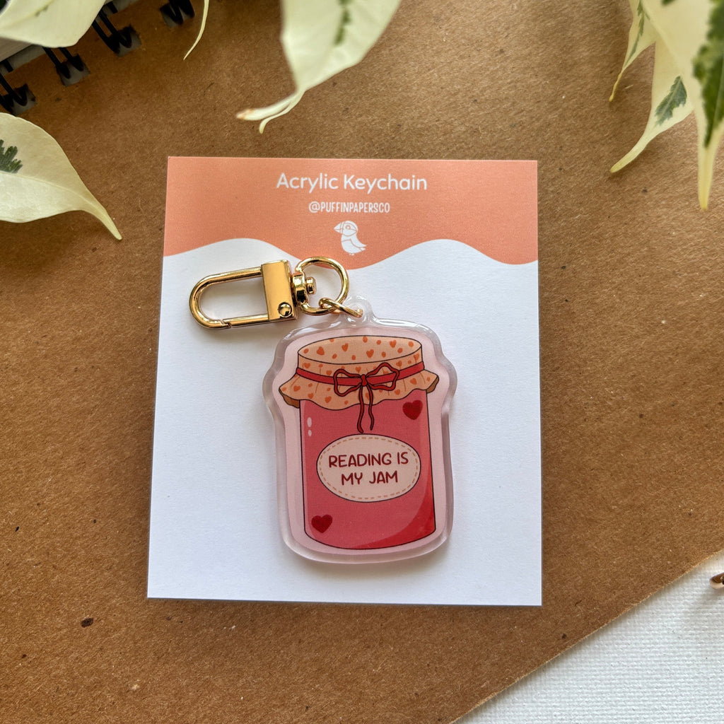 Reading is my Jam Acrylic Keychain