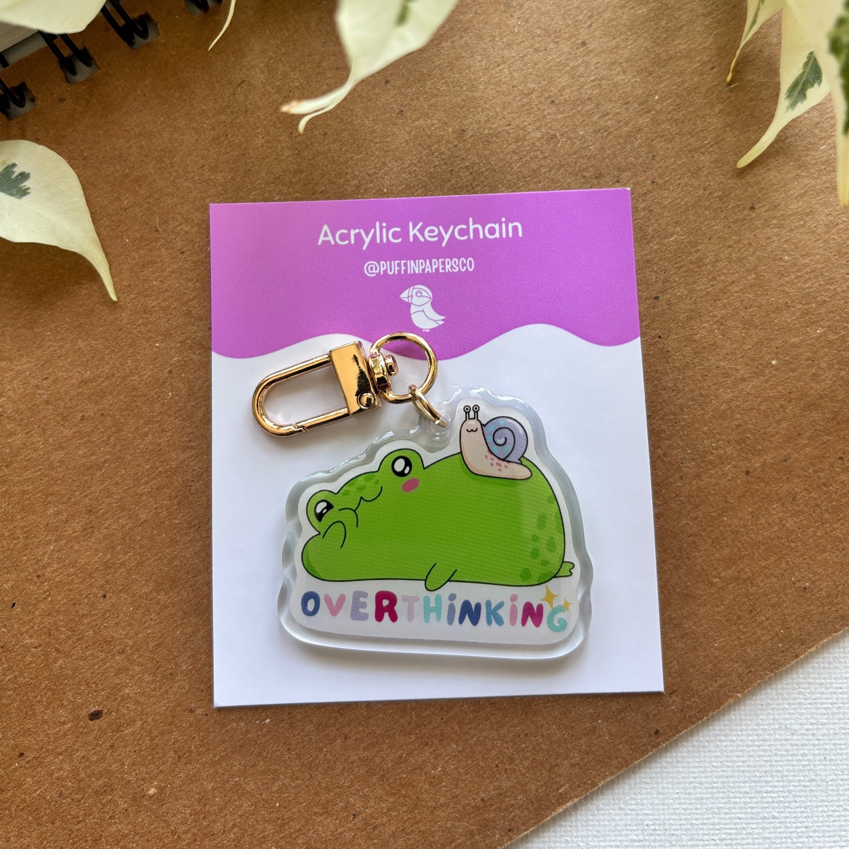 Overthinking Froggy Acrylic Keychain