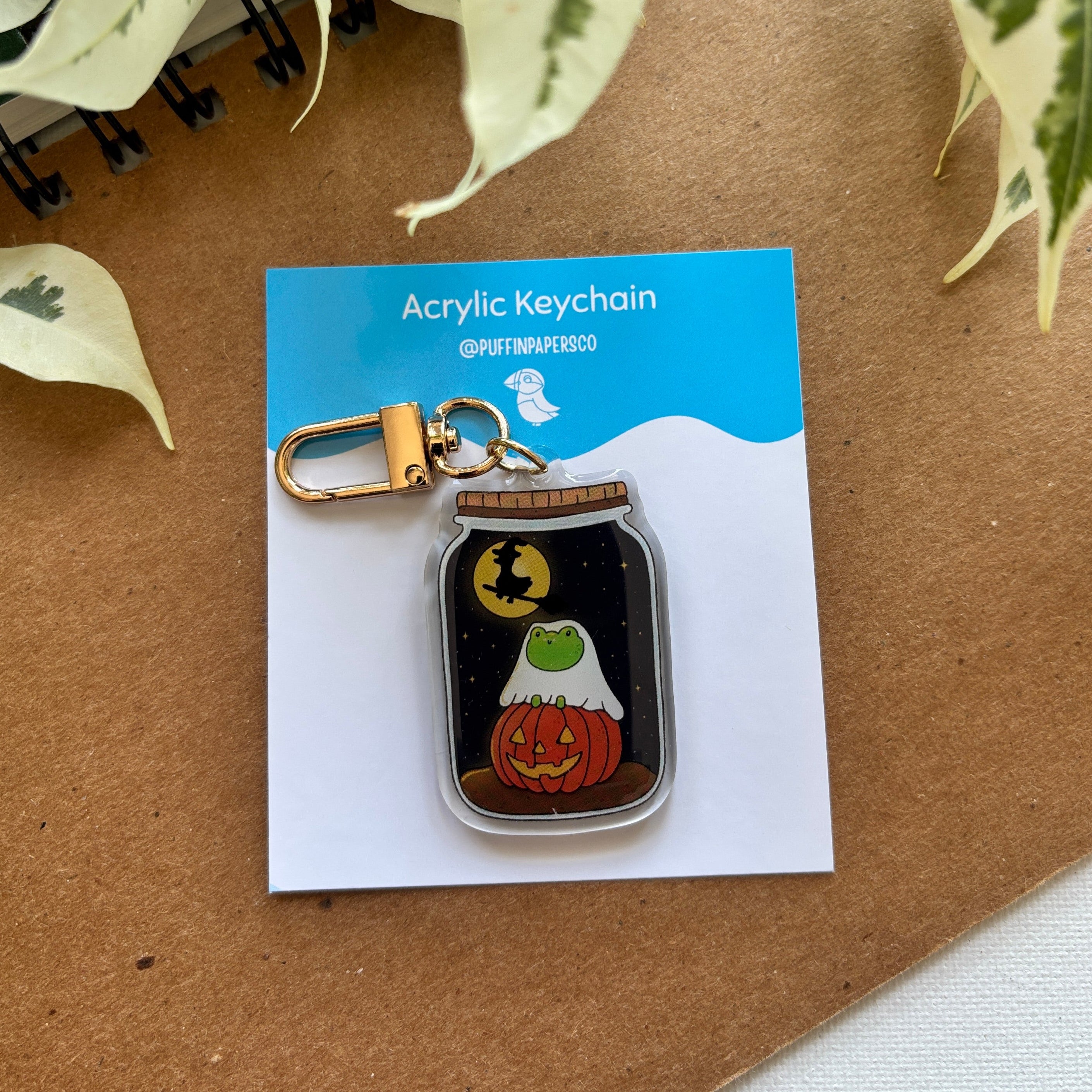 Spooky Frog Halloween Acrylic Keychain