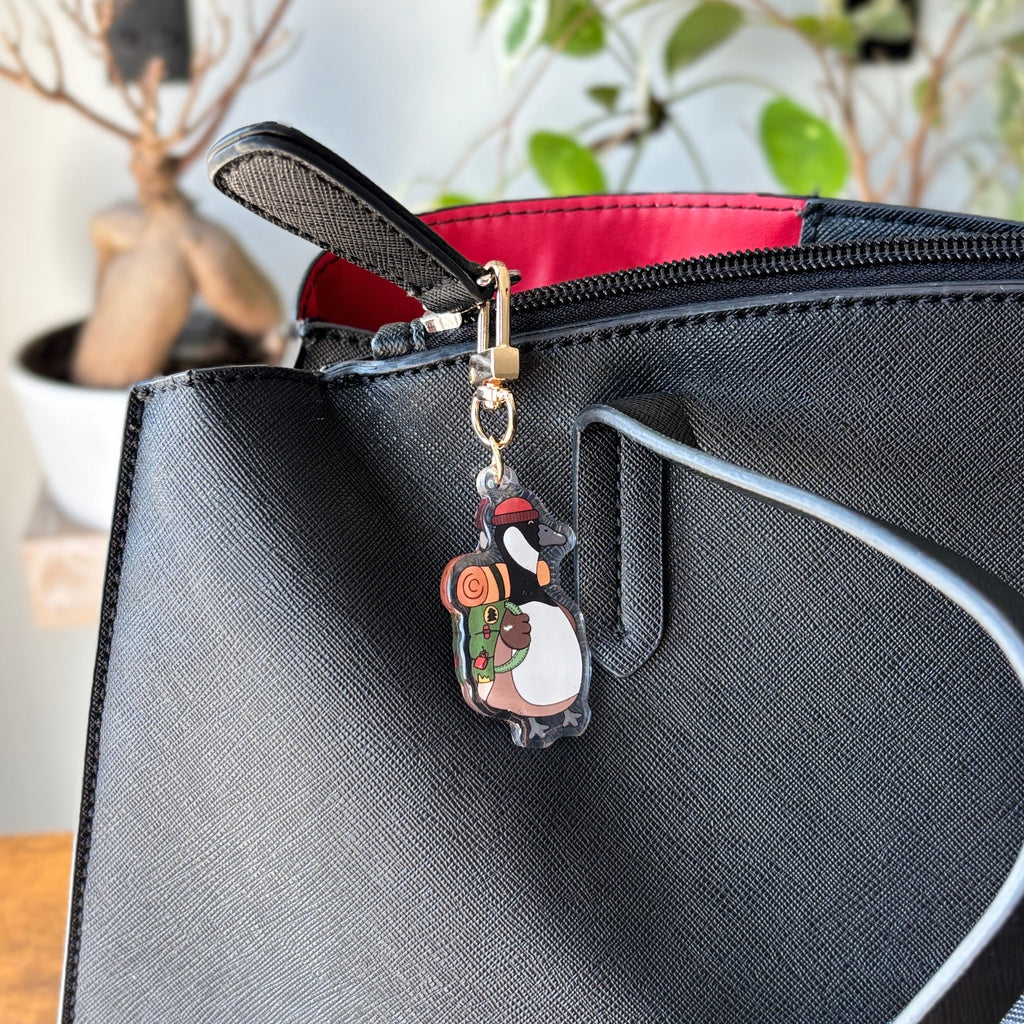 Hiking Canadian Goose Acrylic Keychain