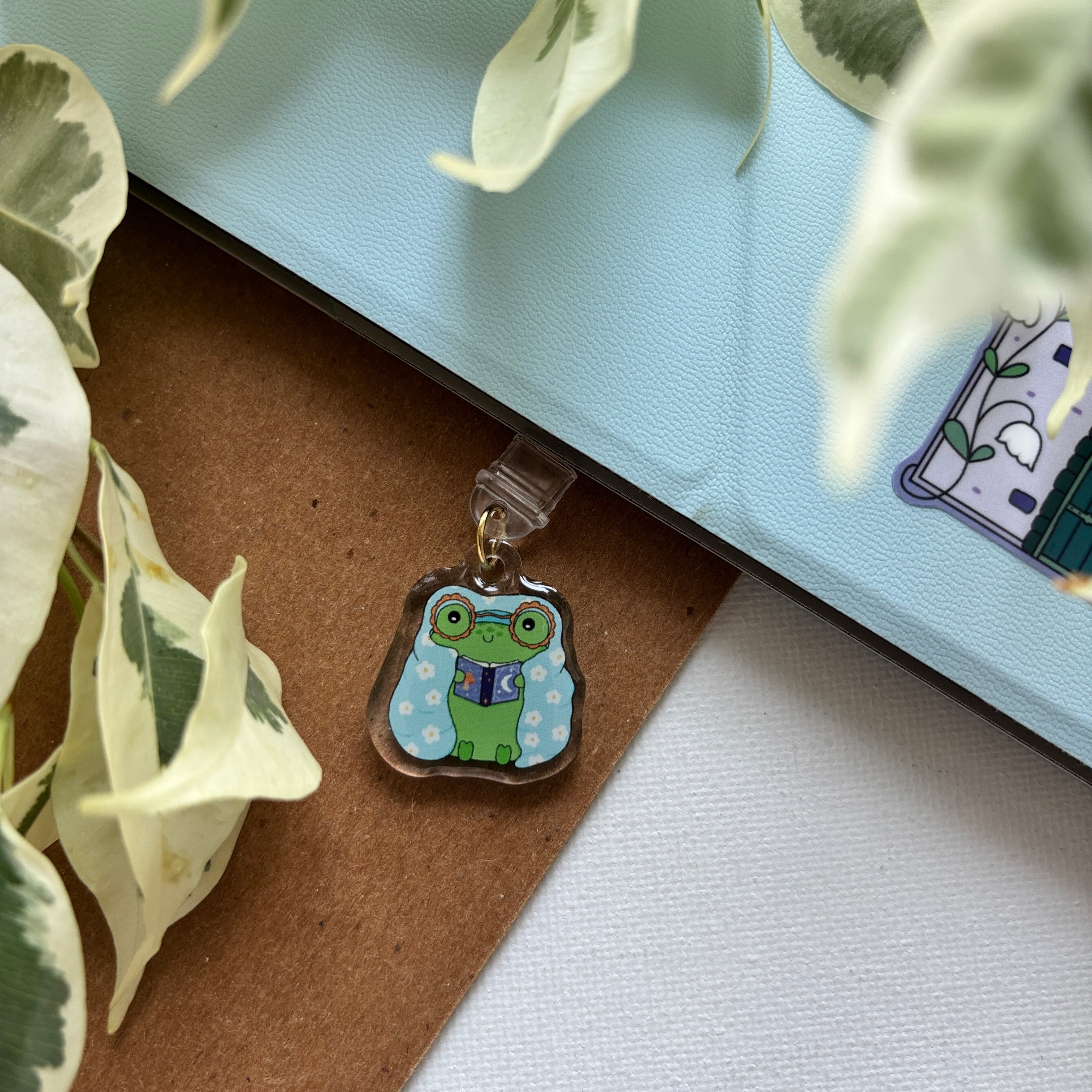 Cozy Frog Card USB-C Dust Charm