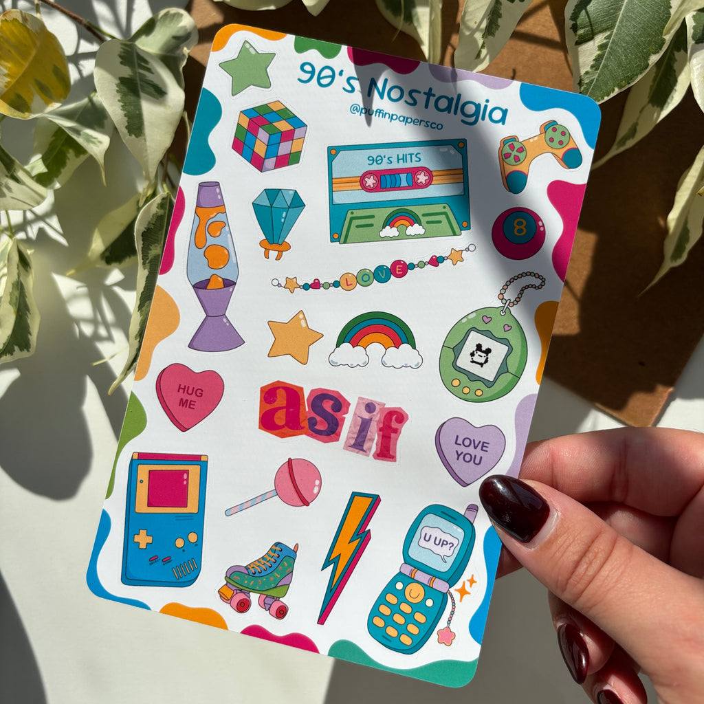 90's Nostalgia Sticker Sheet