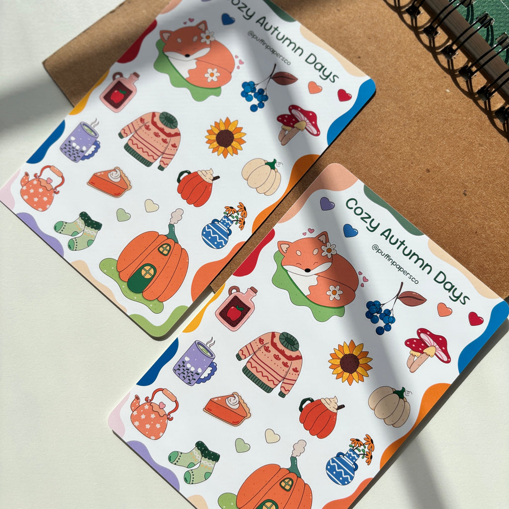 Cozy Autumn Days Sticker Sheet