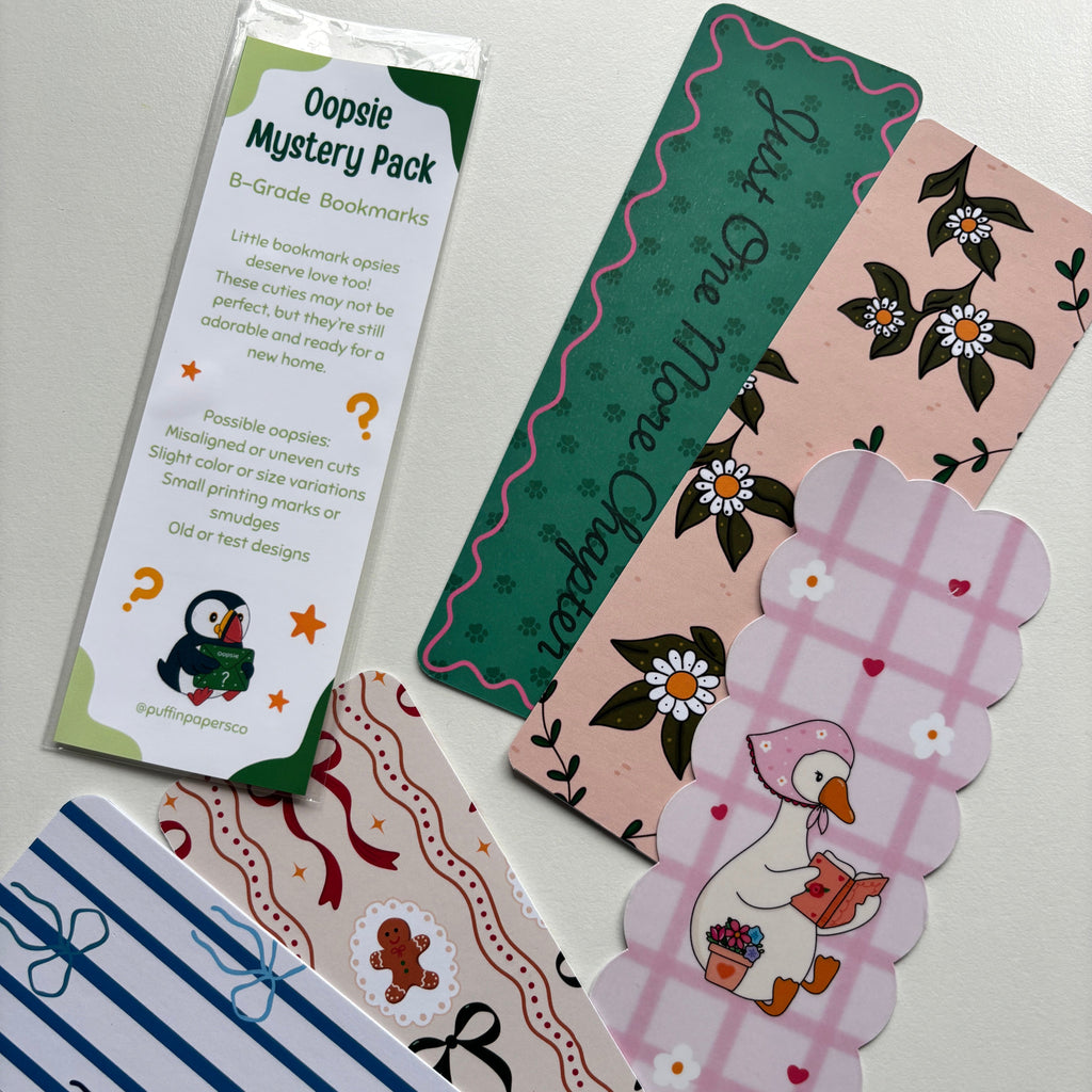 Oopsie Mystery Bookmark Bag | 3 bookmarks