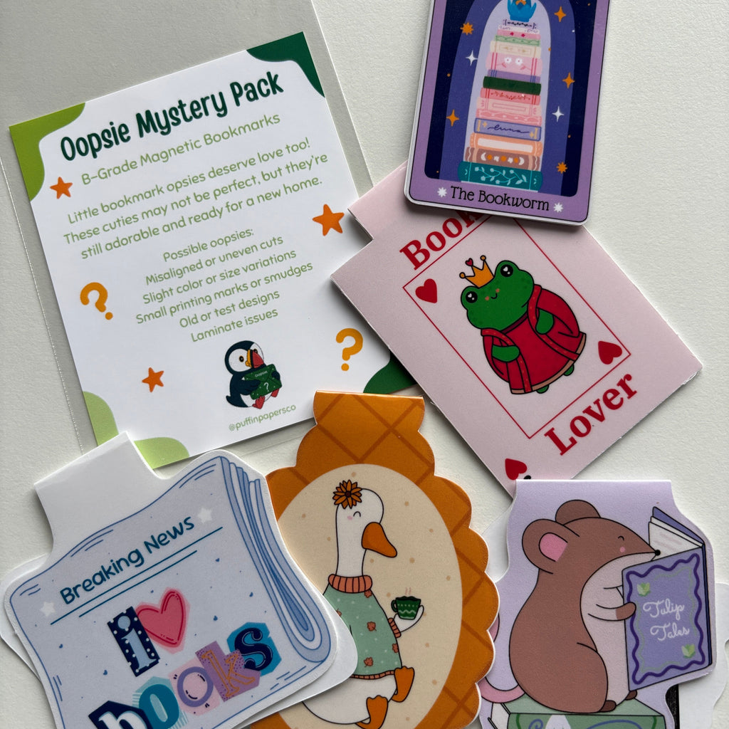 Oopsie Mystery Bookmark Bag | 3 bookmarks
