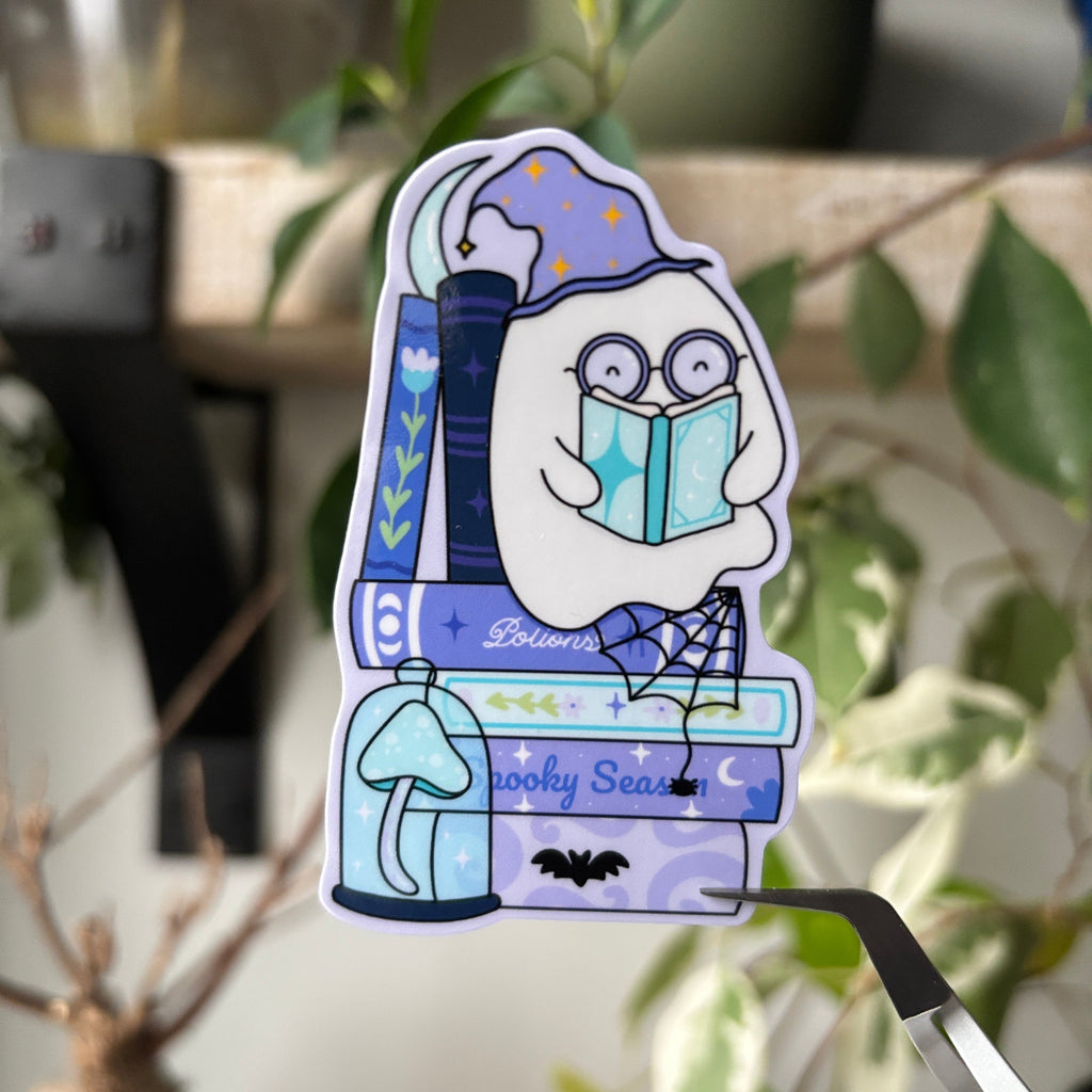 Bookish Ghosty Sticker