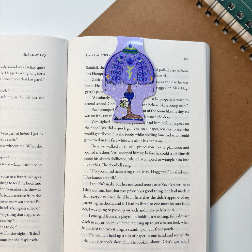 Vintage Bookish Ghost Magnetic Bookmark