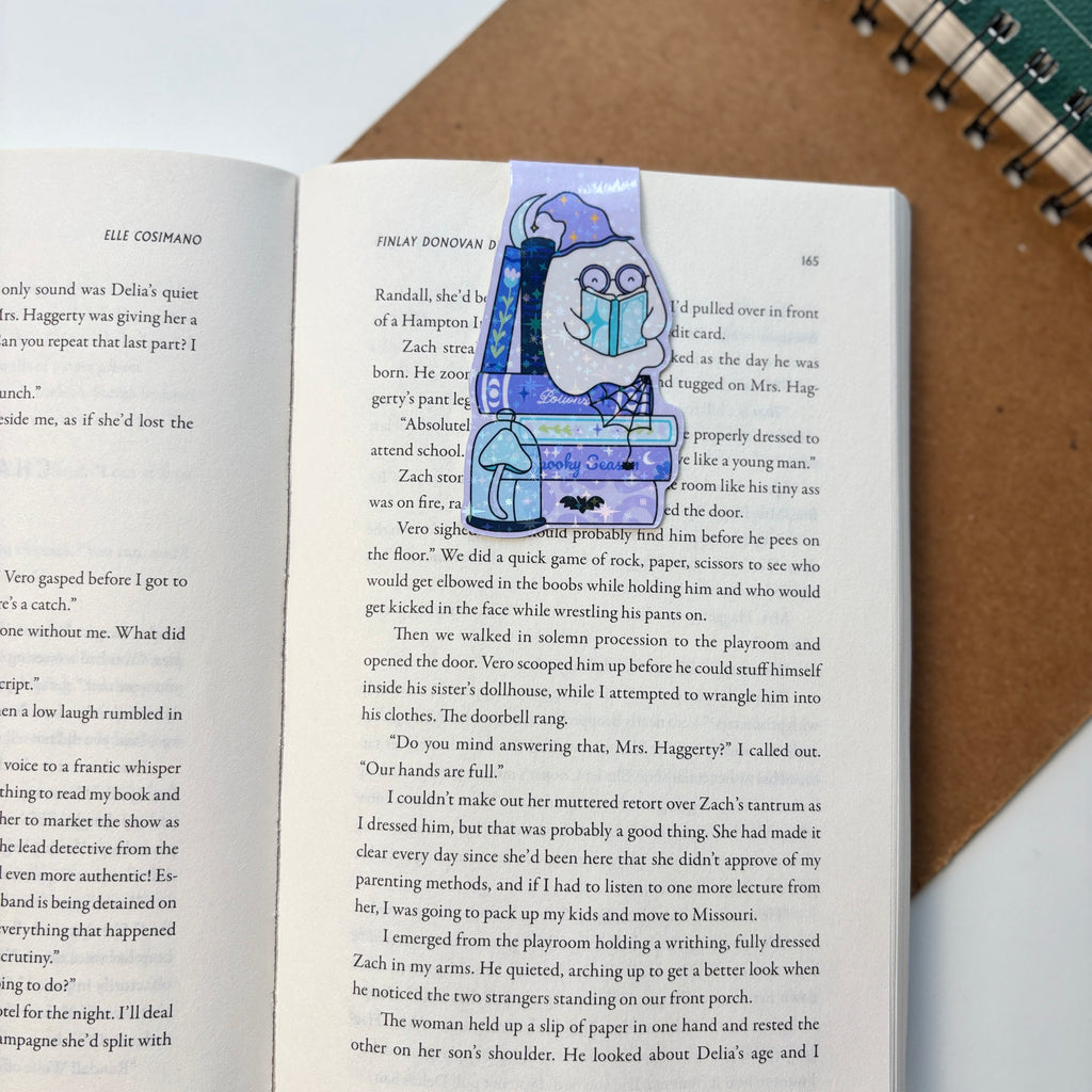 Ghosty Reading Magnetic Bookmark
