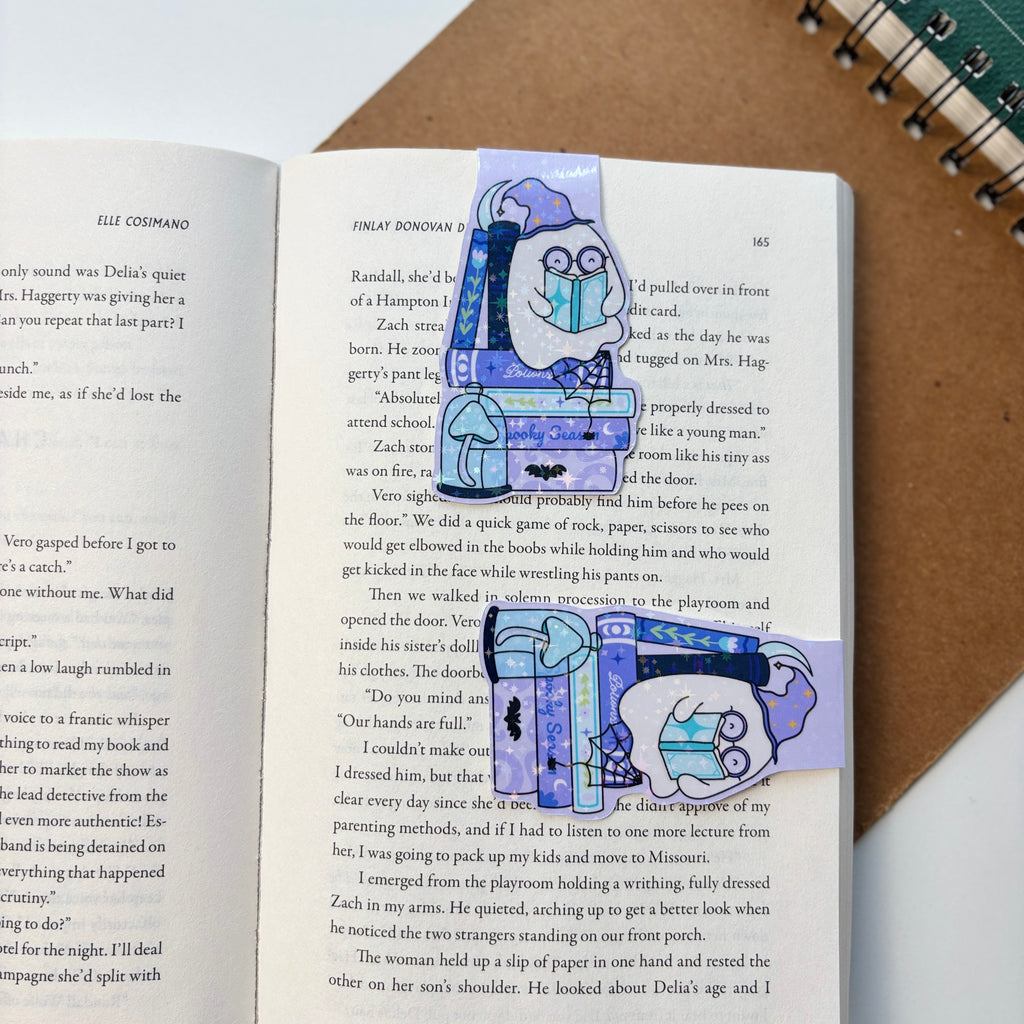 Ghosty Reading Magnetic Bookmark