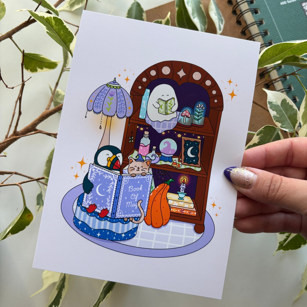 Spooky Library Print
