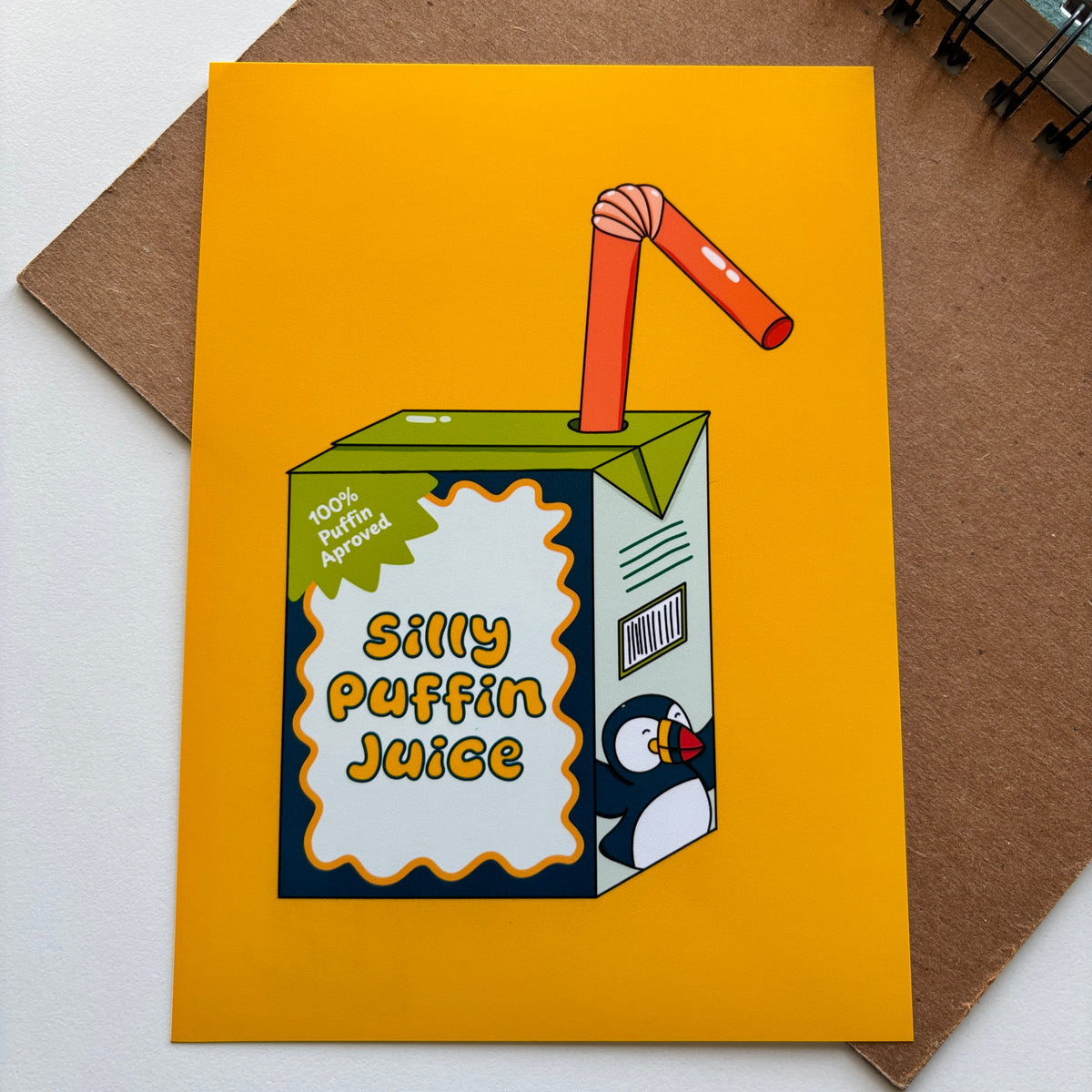 Silly Puffin Juice Print