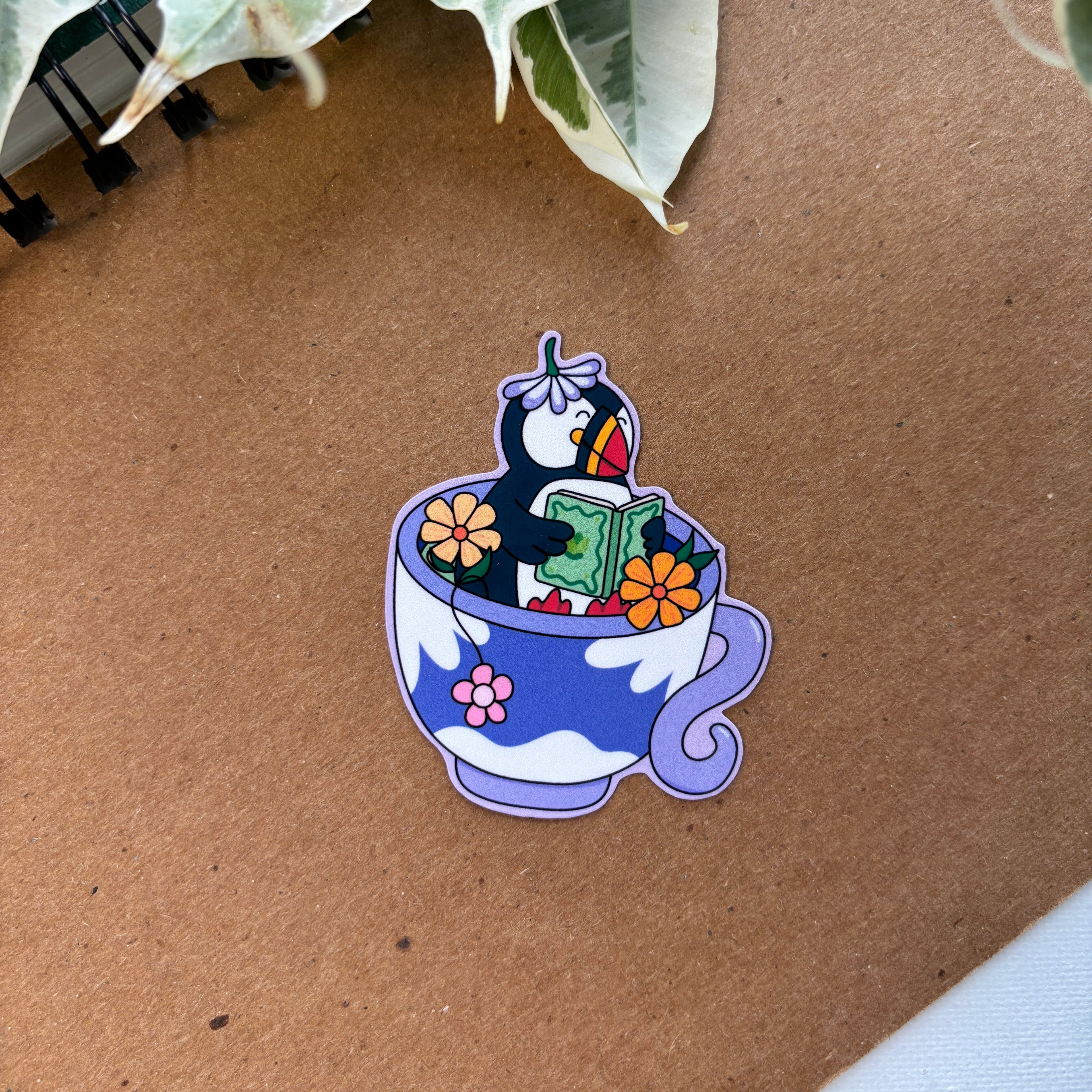 Cozy Puffin Reading
