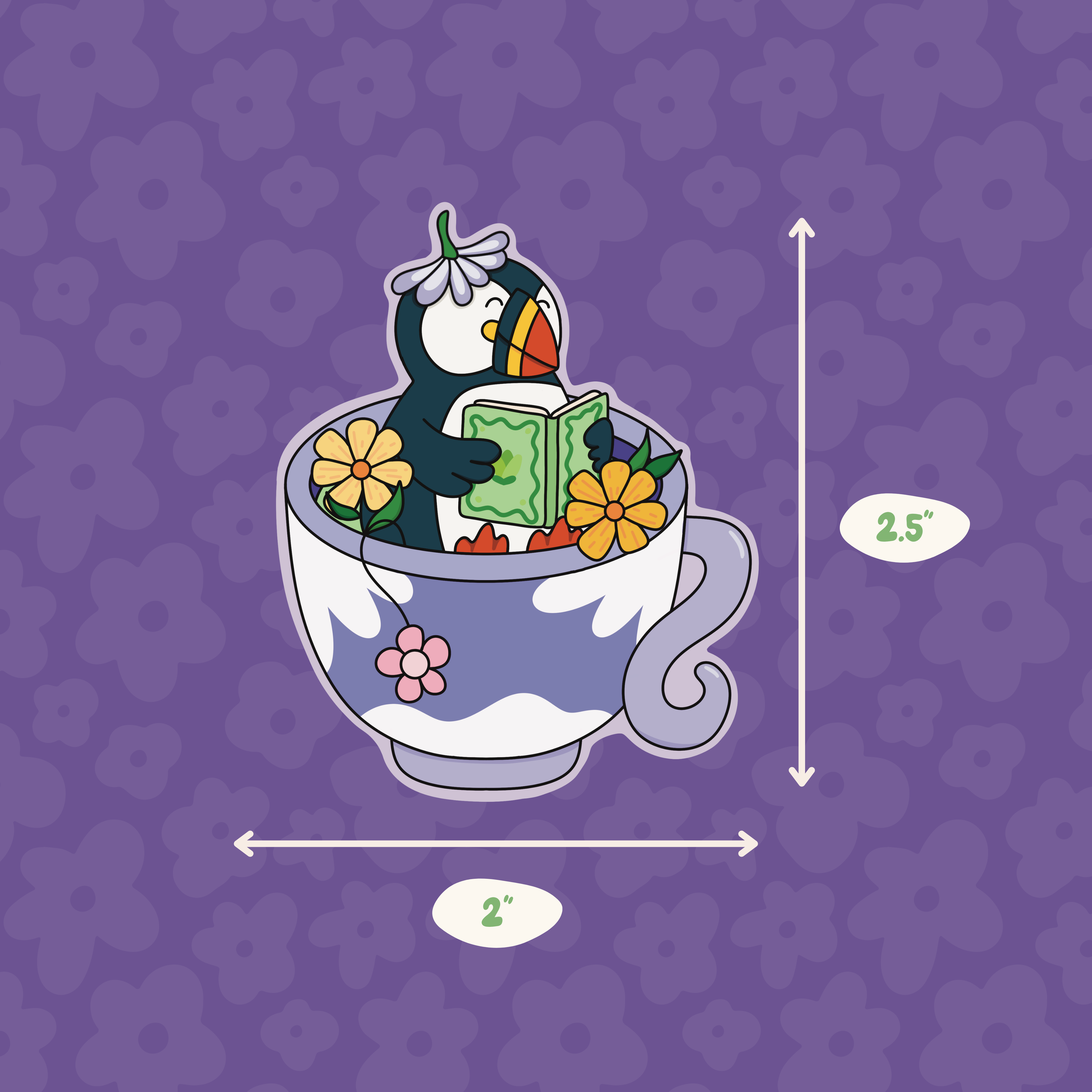 Cozy Puffin Reading