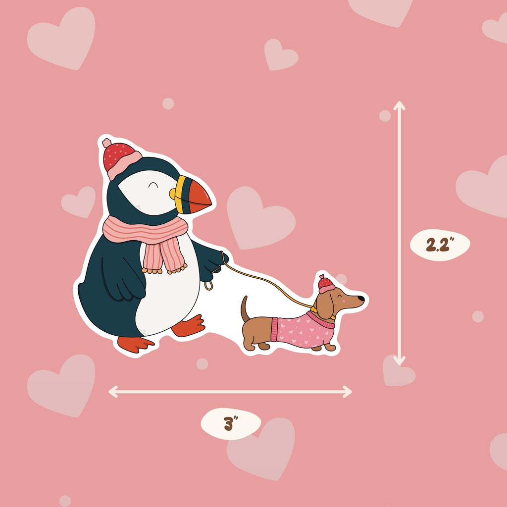 Puffin & Daschhund Vinyl Sticker