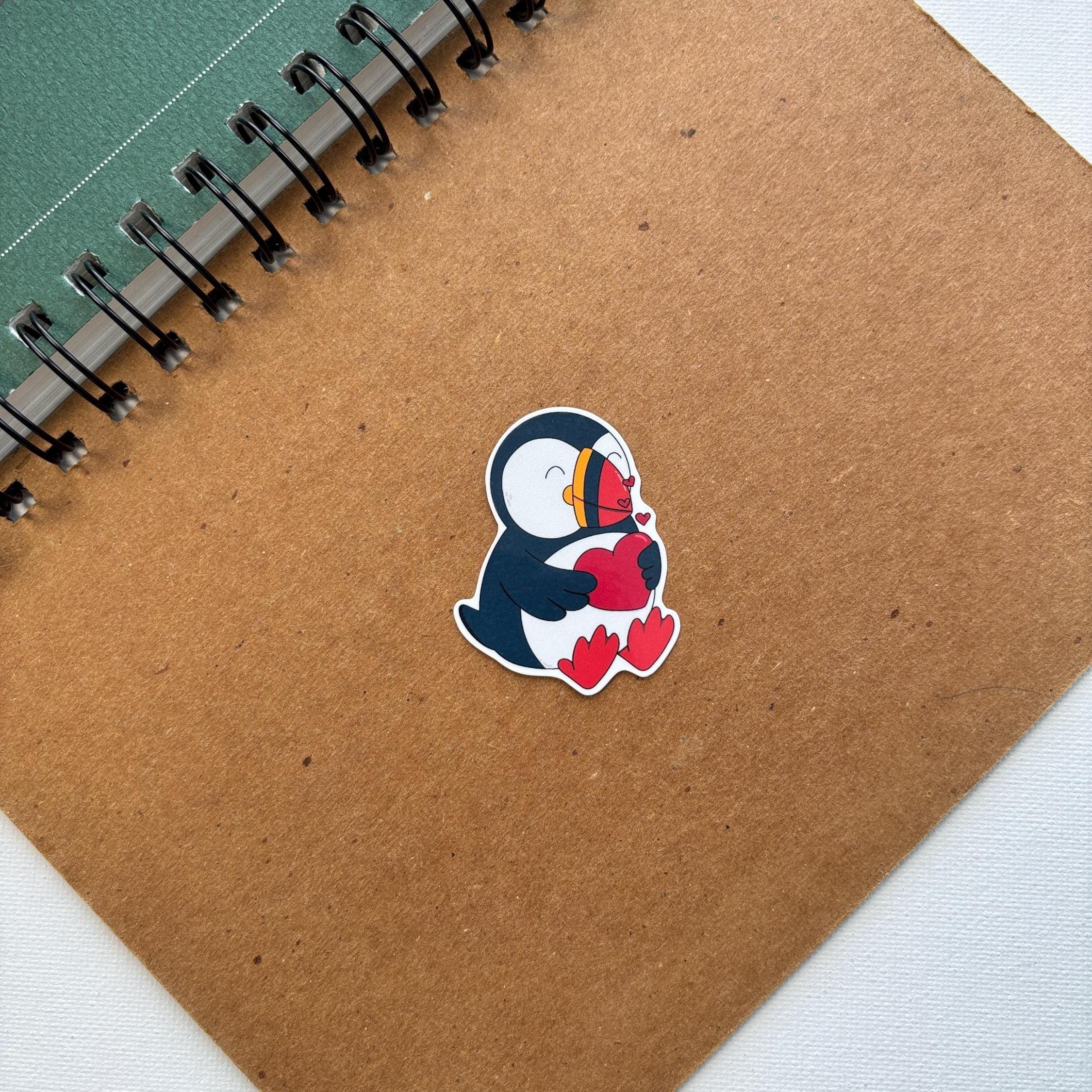 Love Puffin Vinyl Sticker