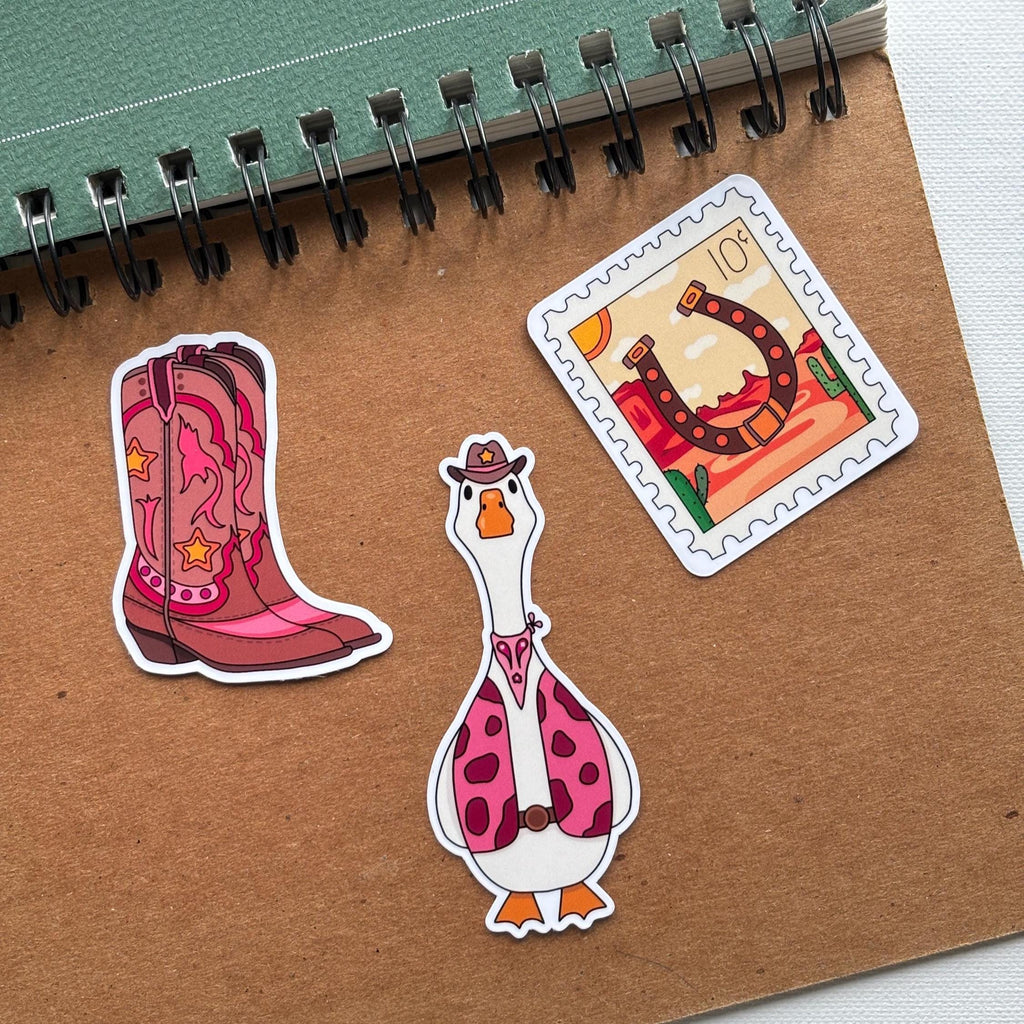 Cowboy Goose Vinyl Sticker
