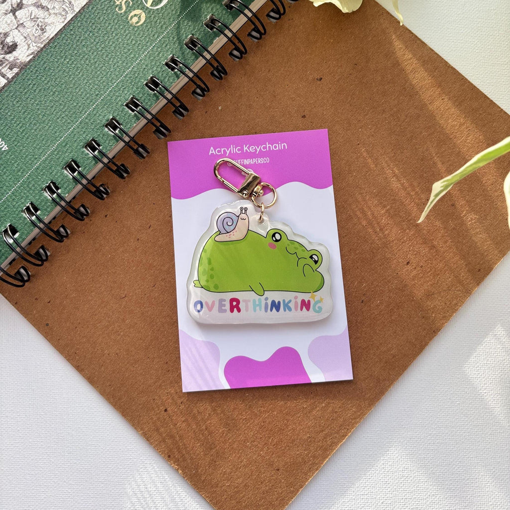 Overthinking Froggy Acrylic Keychain