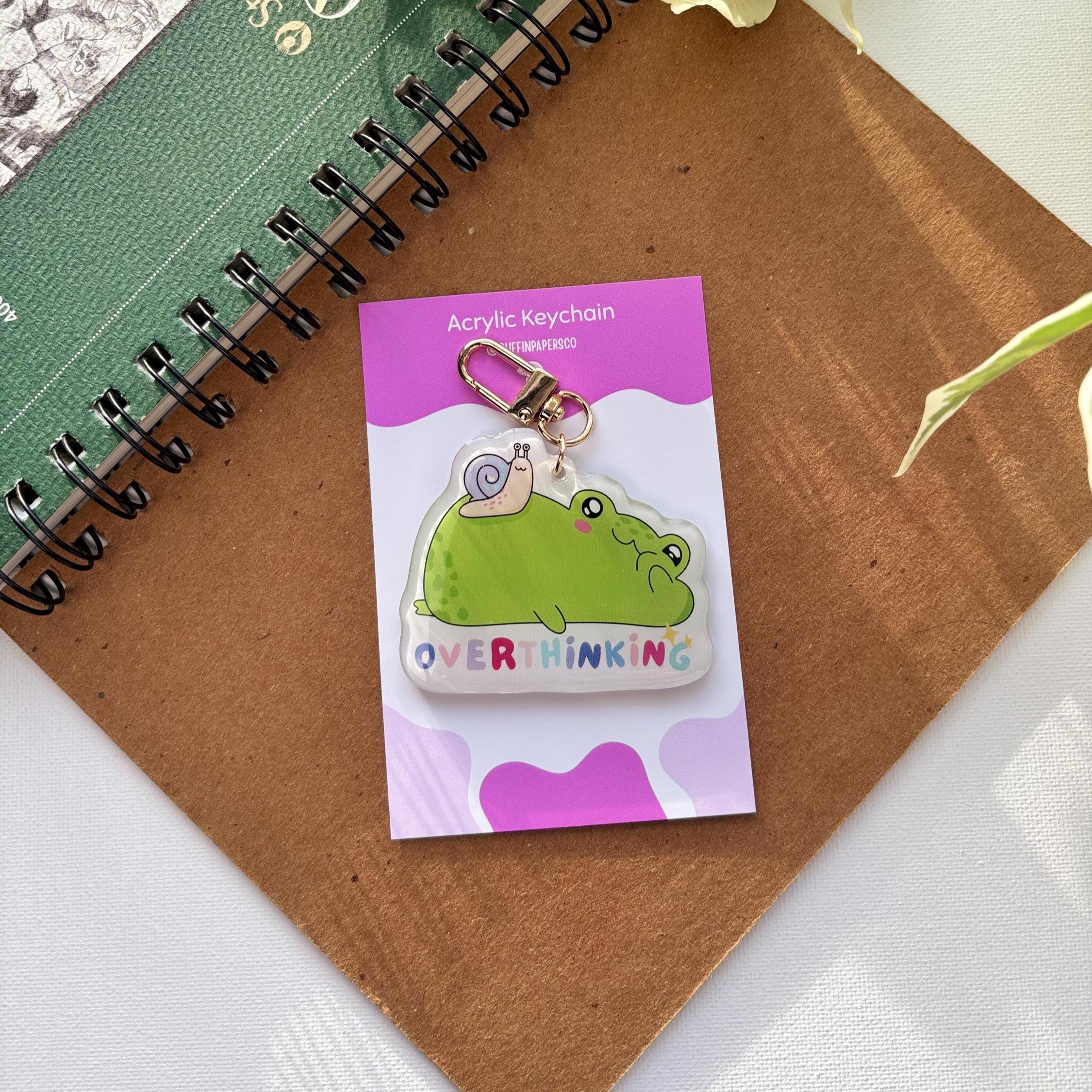 Overthinking Froggy Acrylic Keychain