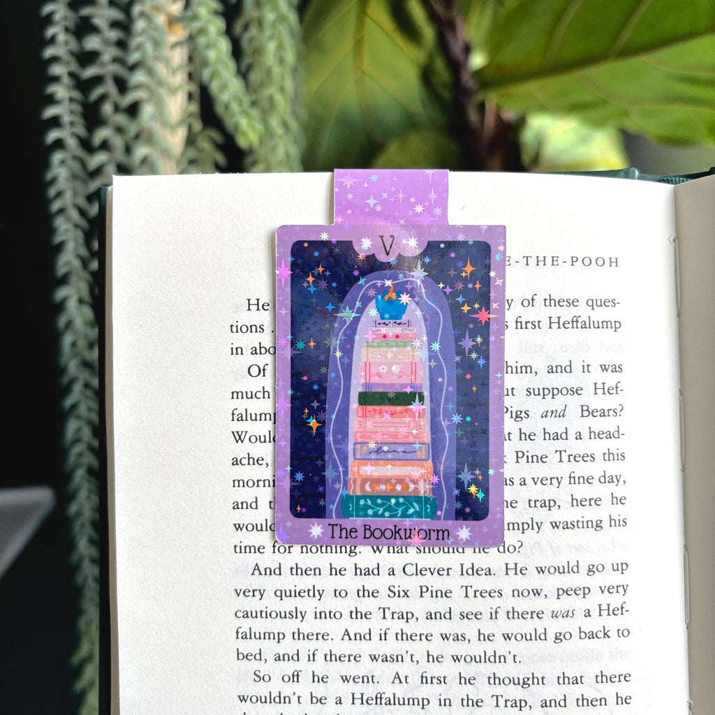 Bookworm Tarot Card Magnetic Bookmark