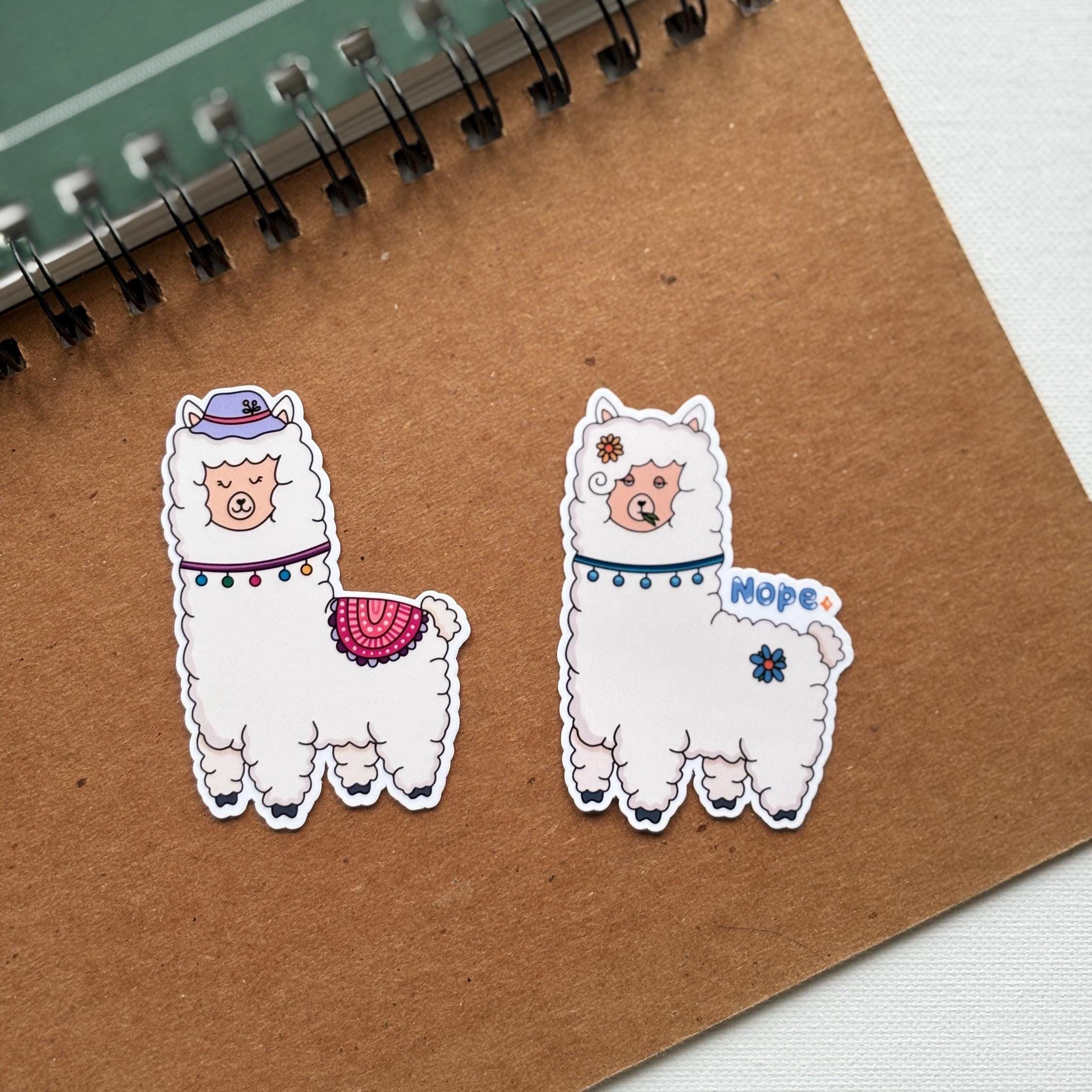 Nope Llama Vinyl Sticker