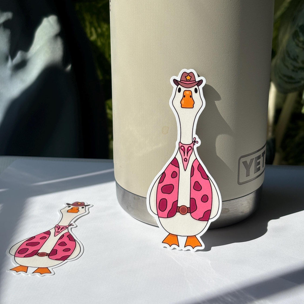 Cowboy Goose Vinyl Sticker
