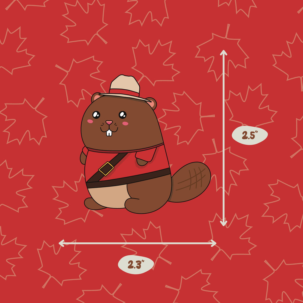 Canadian Mountie Beaver Vinyl Sticker