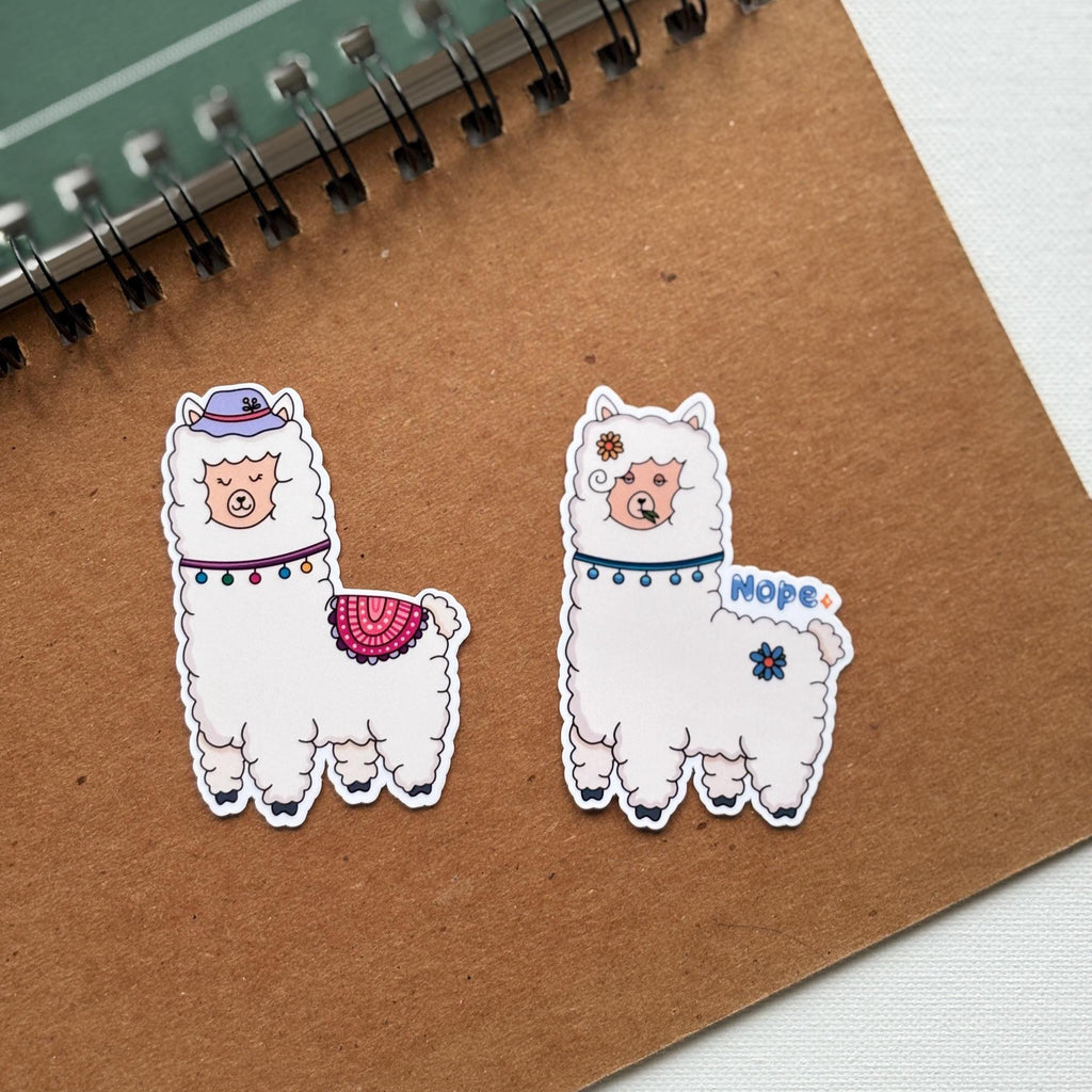 Happy Llama Vinyl Sticker
