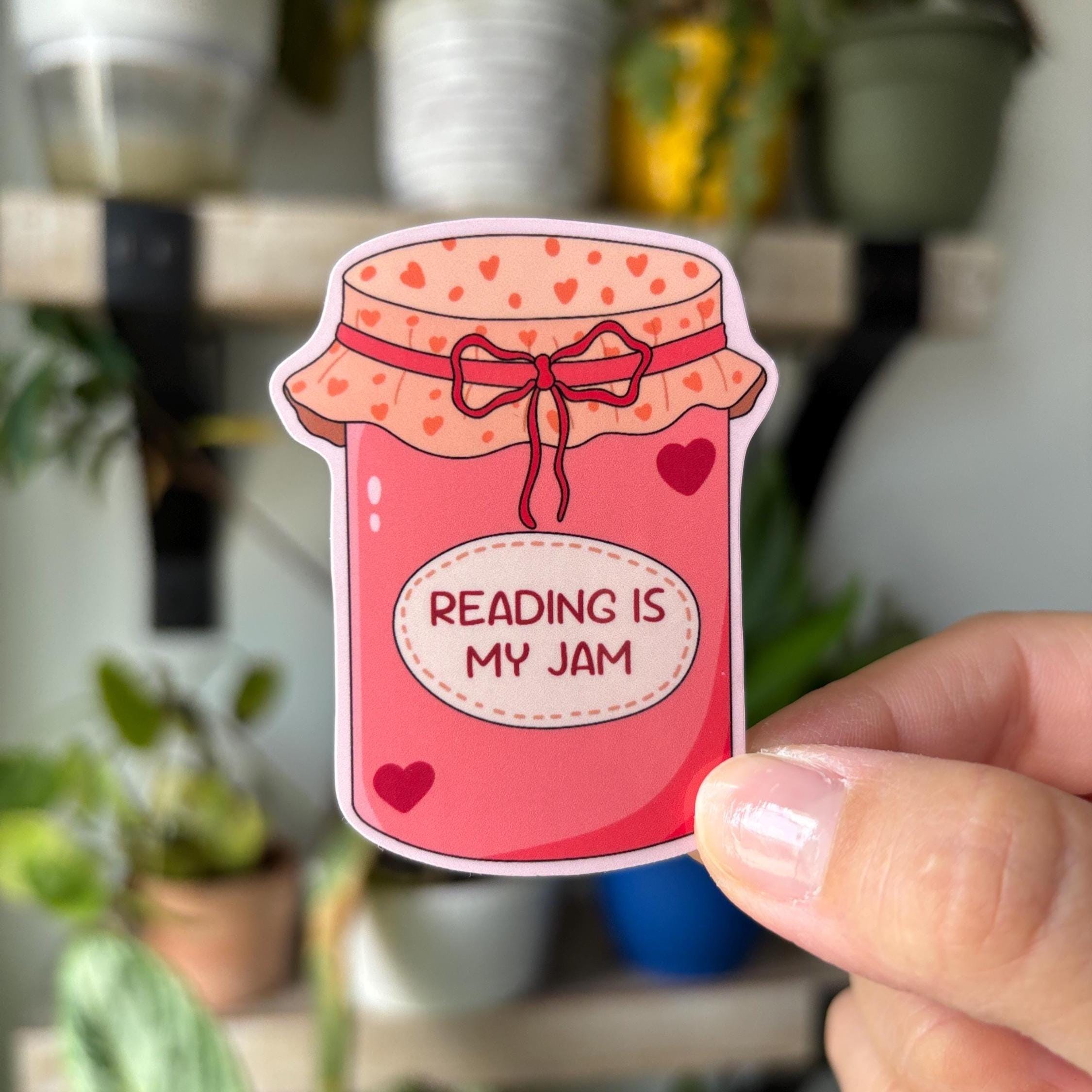 Reading Is My Jam Vinyl Sticker