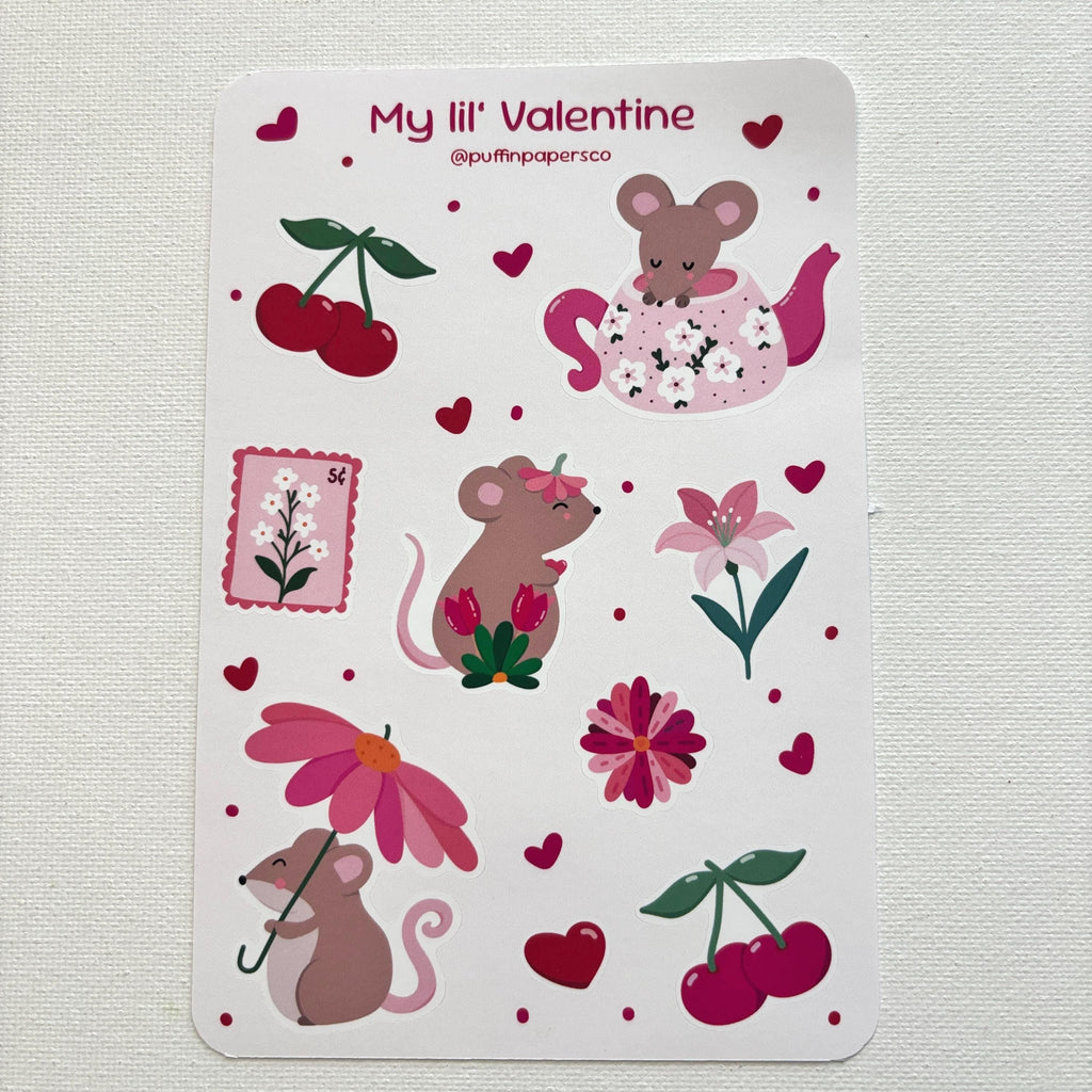 My Lil' Valentine Sticker Sheet
