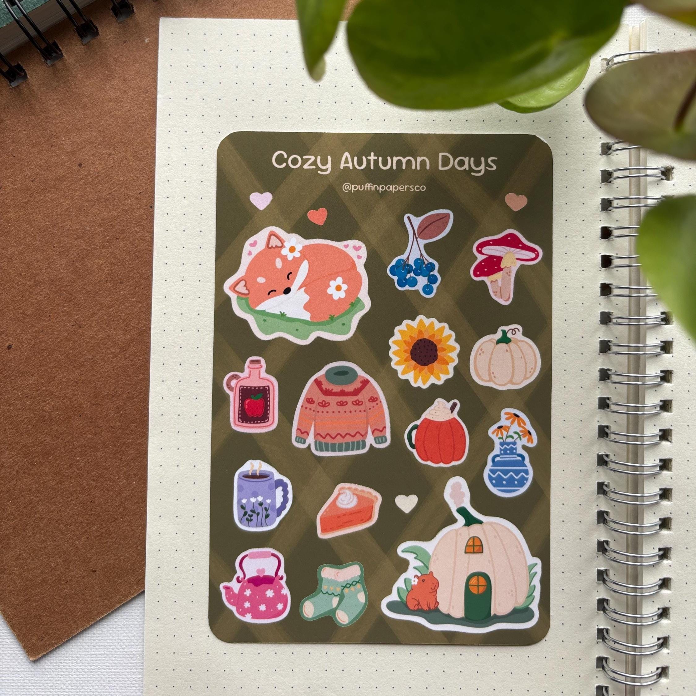 Cozy Autumn Days Sticker Sheet