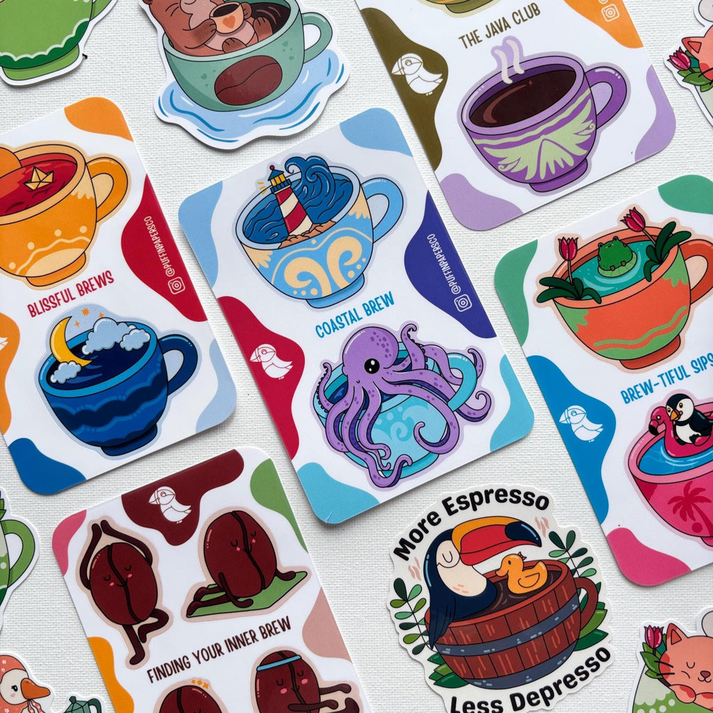 Coffee Sticker Set Vinyl Sticker
