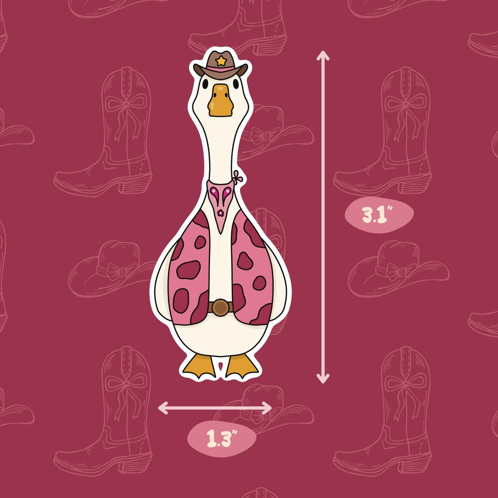 Cowboy Goose Vinyl Sticker