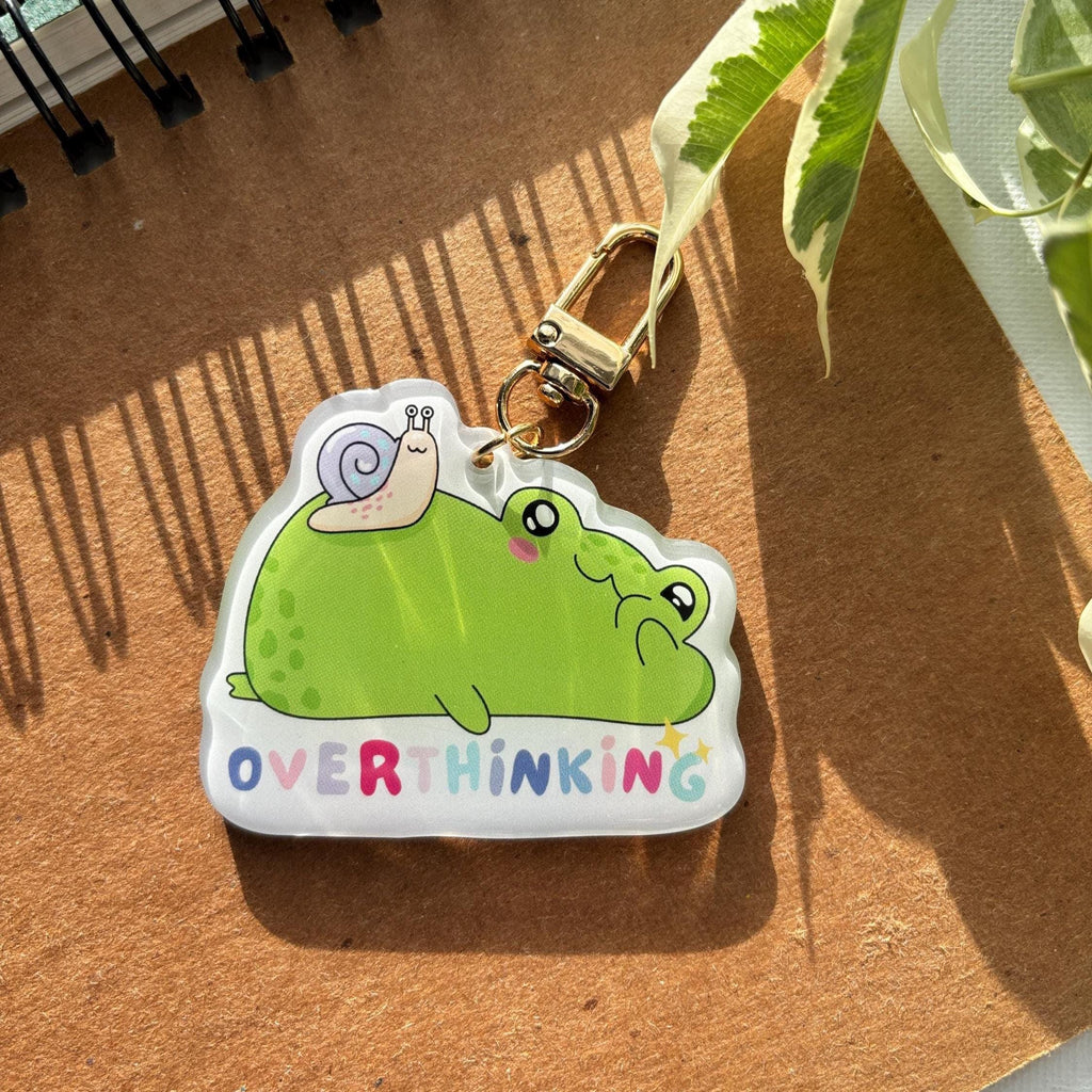 Overthinking Froggy Acrylic Keychain