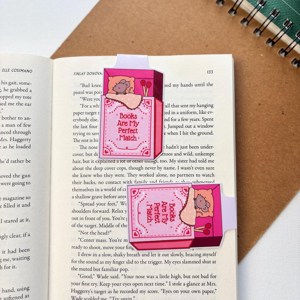 Books Are My Perfect Match Magnetic Bookmark