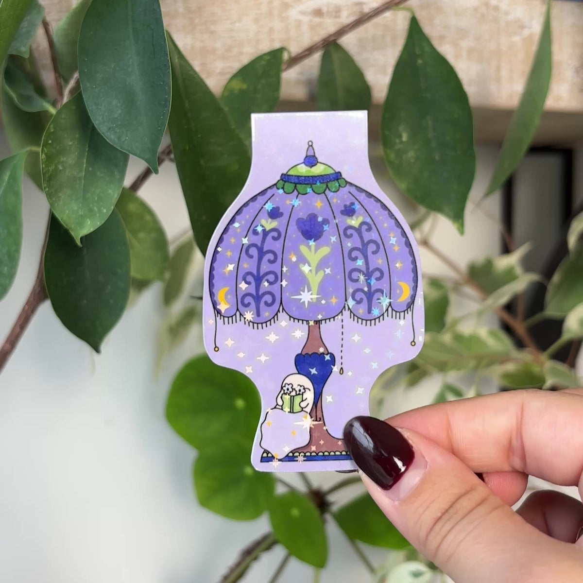 Vintage Bookish Ghost Magnetic Bookmark
